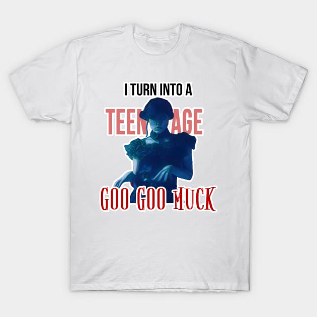 I turn into a teenage GOO GOO MUCK - The Cramps | Wednesday Addams Jenna Ortega Dance Netflix T-Shirt by maria-smile